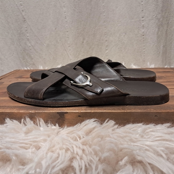 Gucci Leather Slides Size 9.5 - Picture 2 of 5